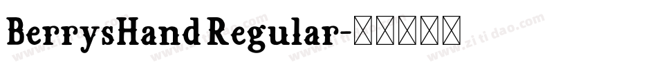 BerrysHand Regular字体转换